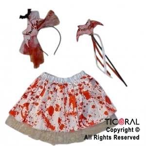 SET DISFRAZ NOVIA ENSANGRENTADA (NIA) x 1